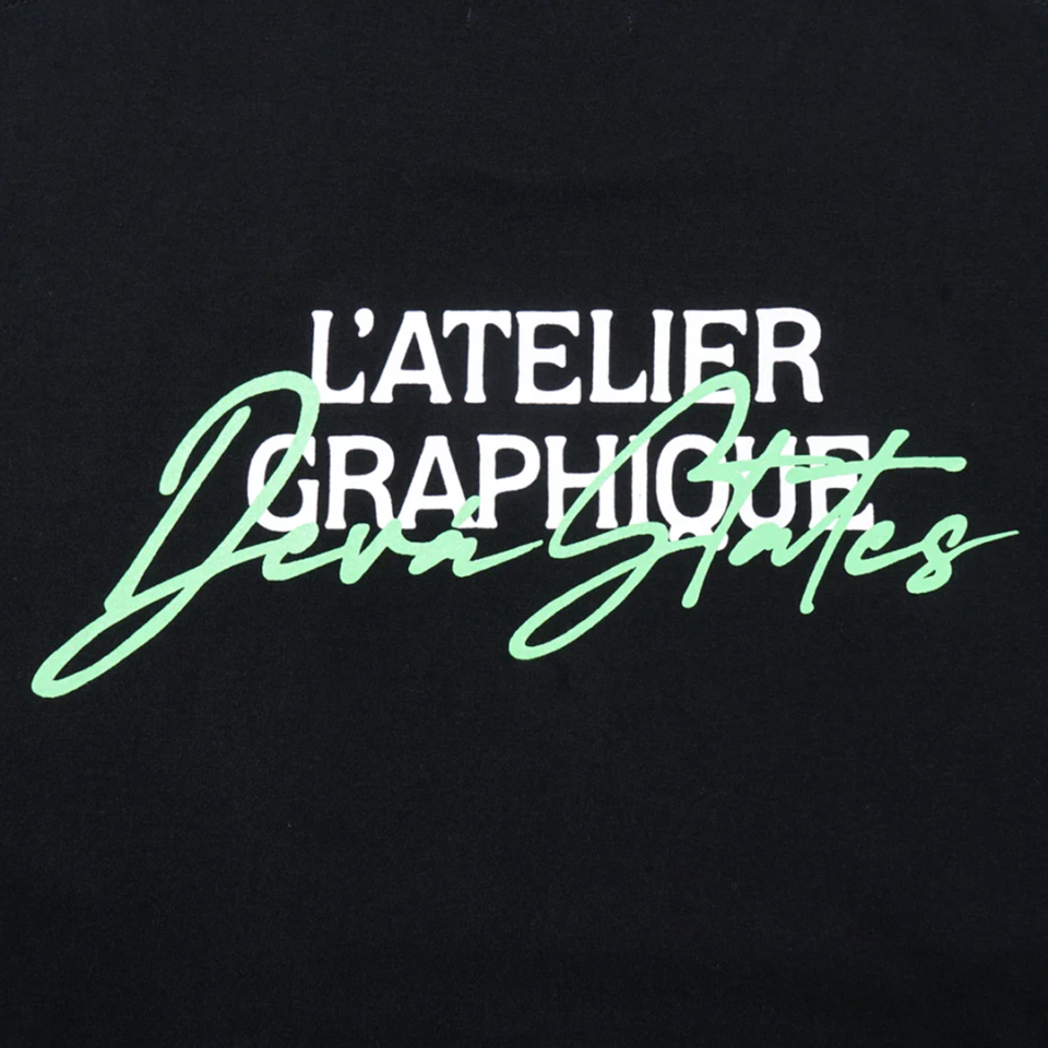 Deva'states Ornate L/S Tee - 'Bleached Black' - Image 5