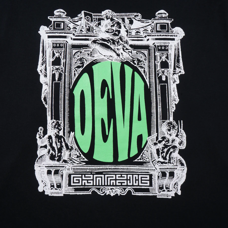 Deva'states Ornate L/S Tee - 'Bleached Black' - Image 4