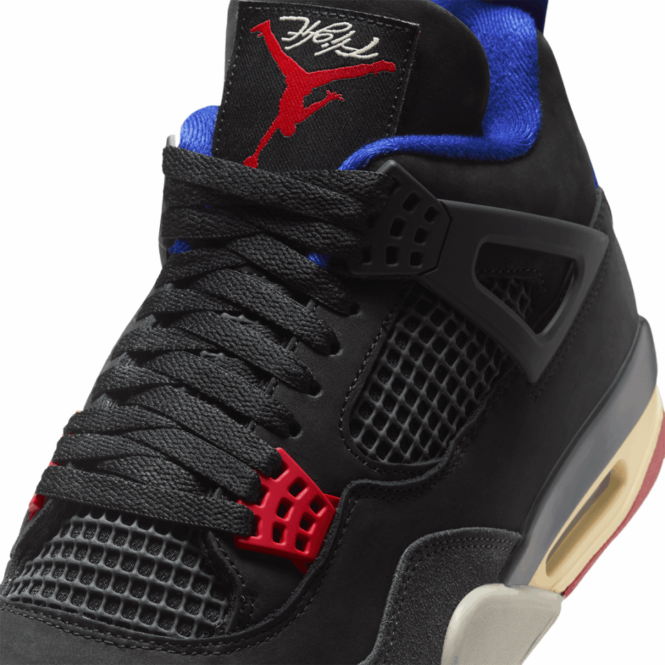Air Jordan 4 - 'Black/Fire Red/Deep Royal Blue'