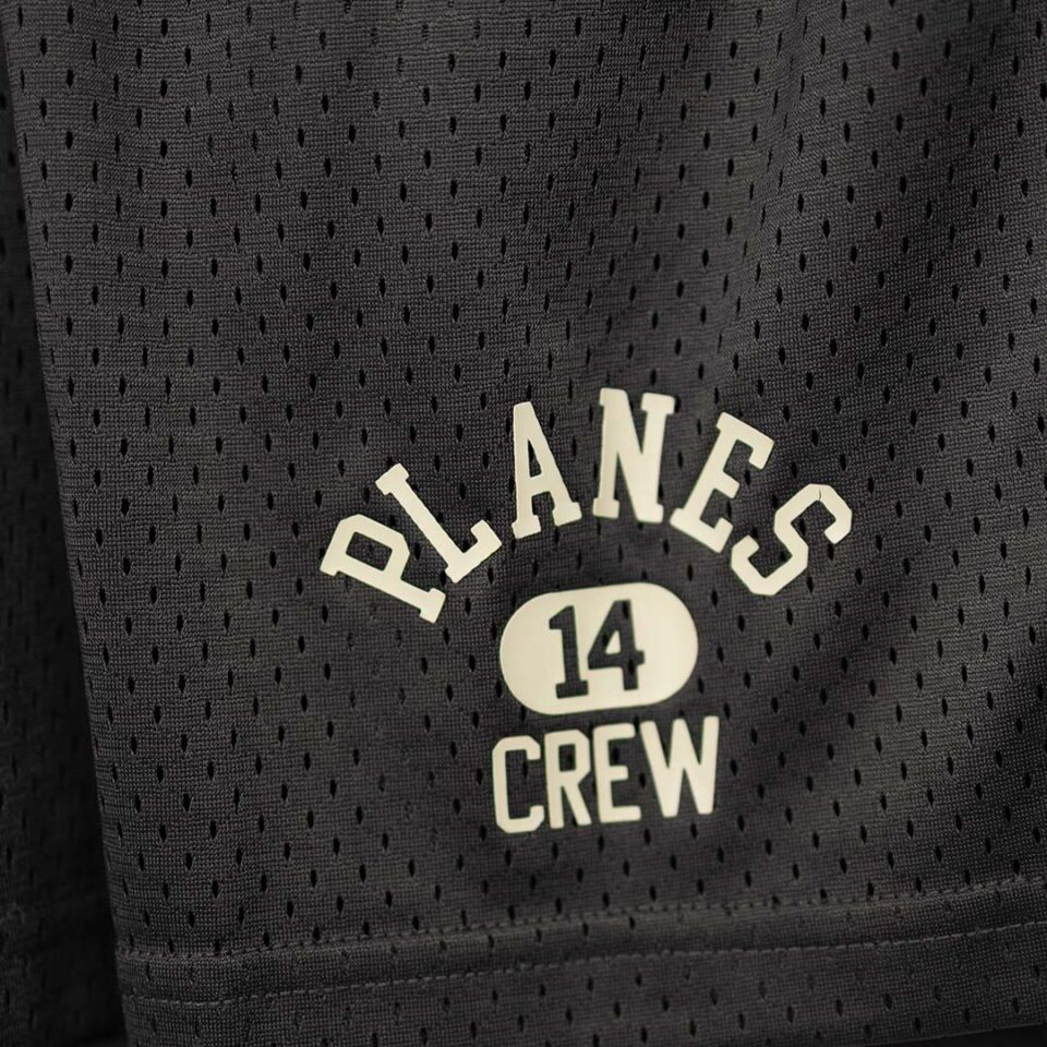 Paper Planes Men Solid Mesh Basketball Short - 'Asphalt'