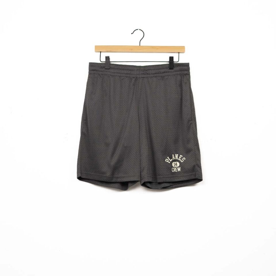 Paper Planes Men Solid Mesh Basketball Short - 'Asphalt'