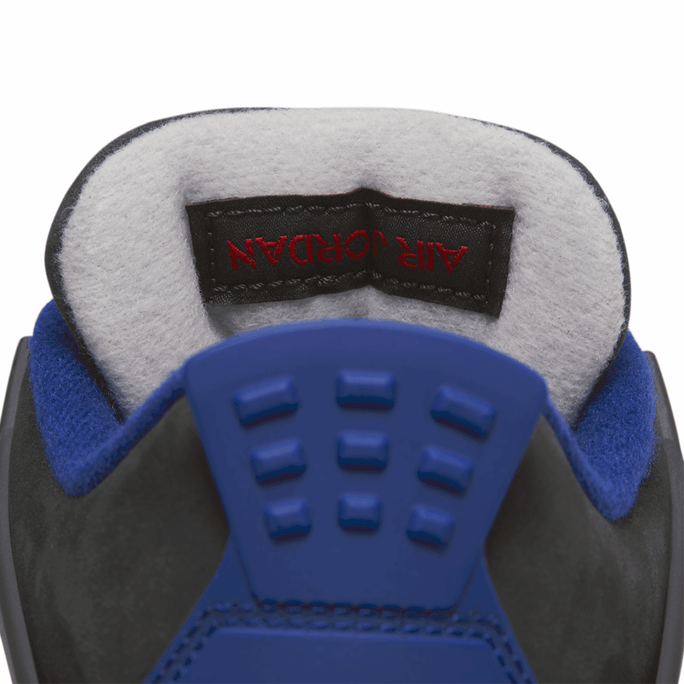 GS Air Jordan 4 - 'Black/Fire Red/Deep Royal Blue'