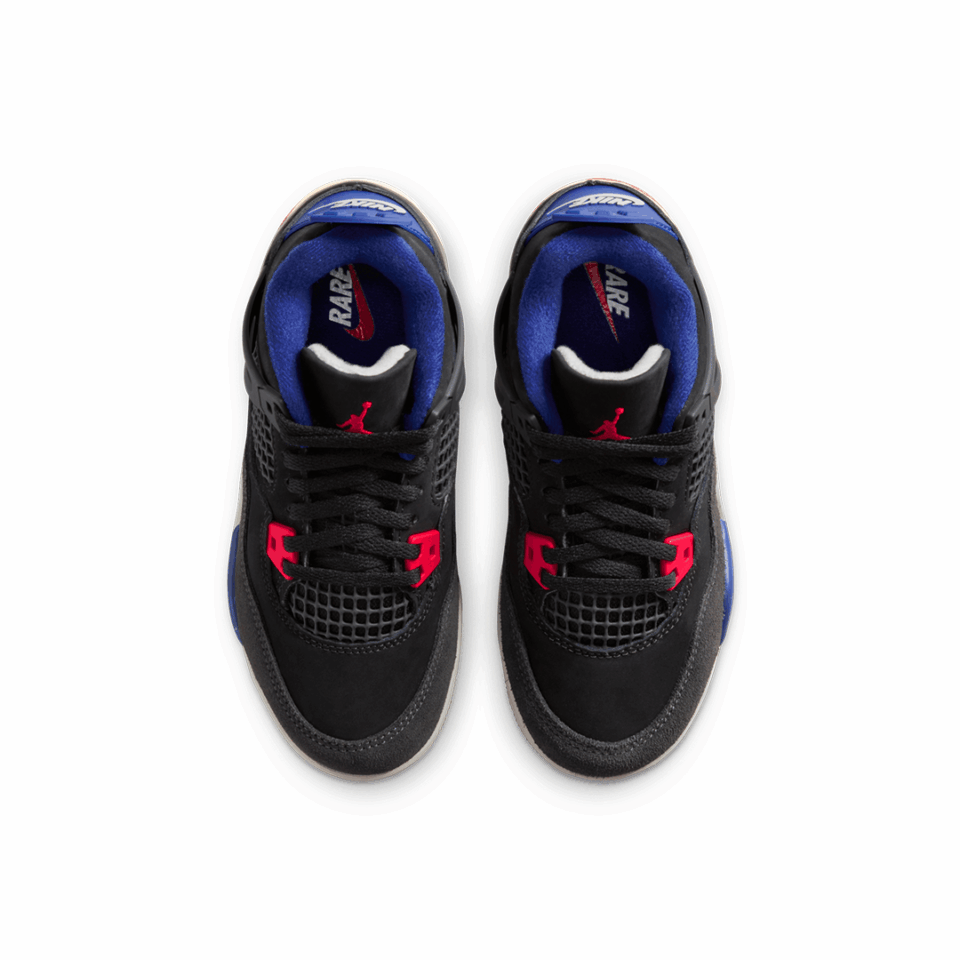 PS Air Jordan 4 - 'Black/Fire Red/Deep Royal Blue'