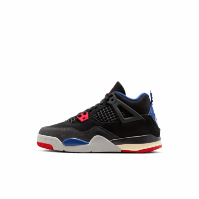 PS Air Jordan 4 - 'Black/Fire Red/Deep Royal Blue'