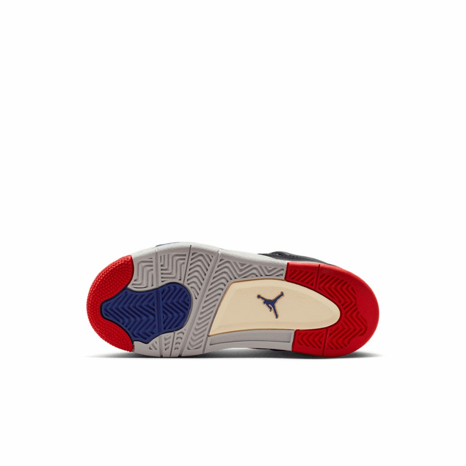 PS Air Jordan 4 - 'Black/Fire Red/Deep Royal Blue'