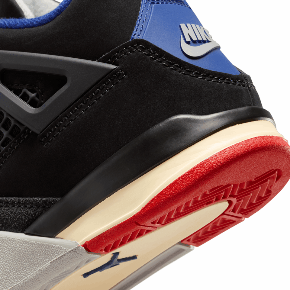 PS Air Jordan 4 - 'Black/Fire Red/Deep Royal Blue'
