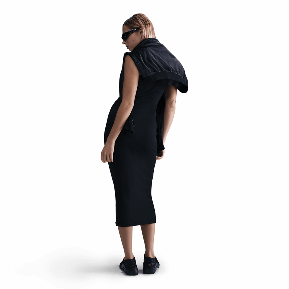 WMNS Nike Chill Knit Tight Mini-Rib Tank Dress - 'Black/Sail'