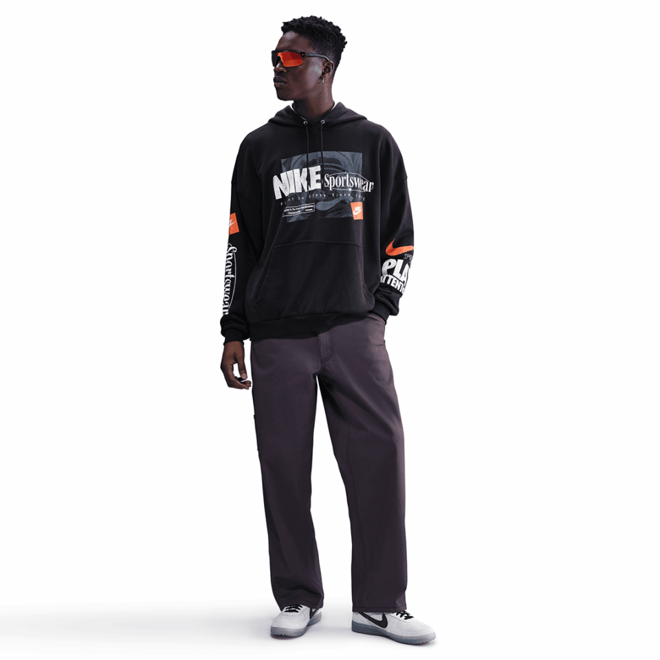 Nike Oversized French Terry Hoodie - 'Off Noir'