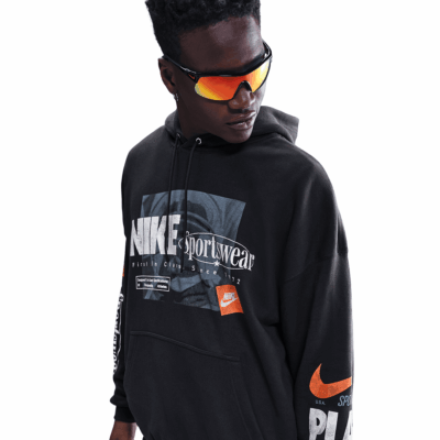 Nike Oversized French Terry Hoodie - 'Off Noir'