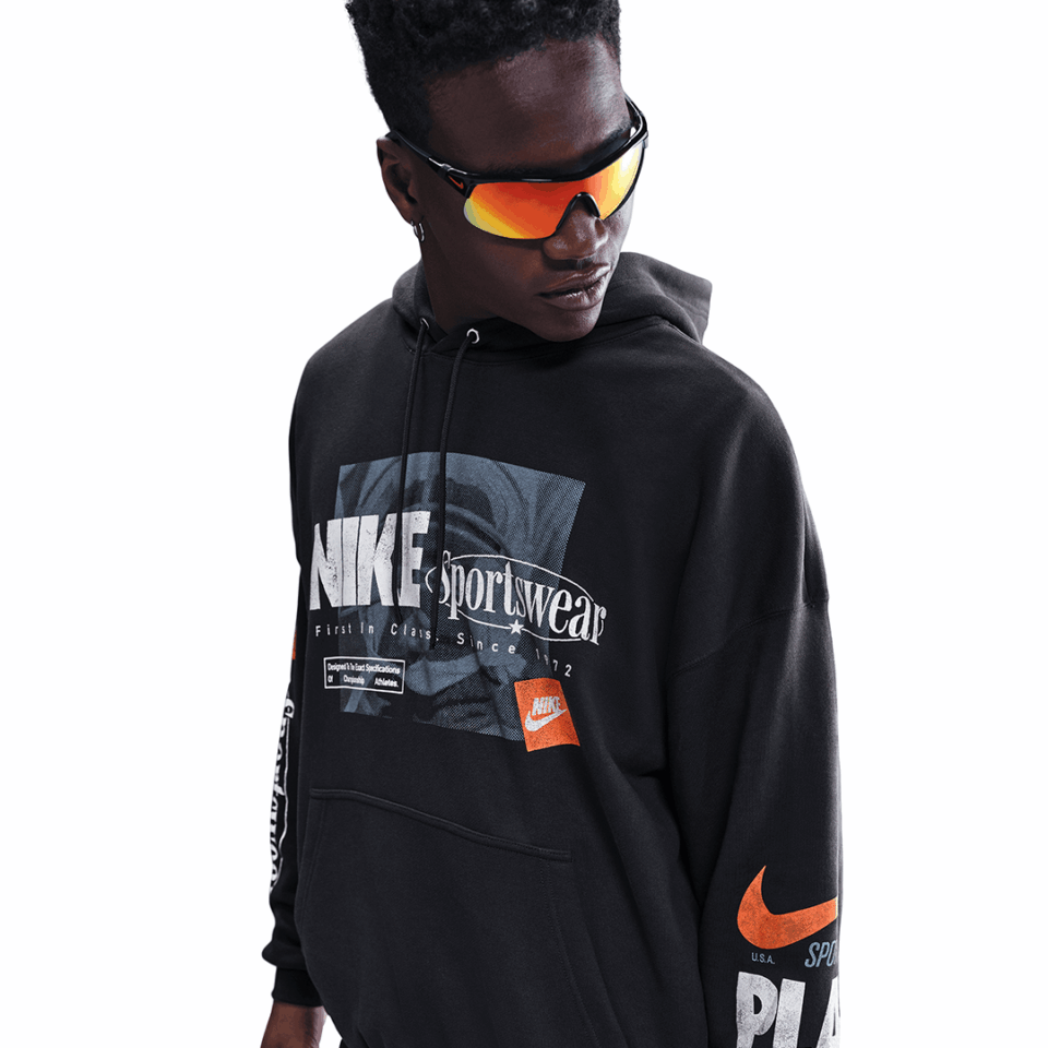 Nike Oversized French Terry Hoodie - 'Off Noir'