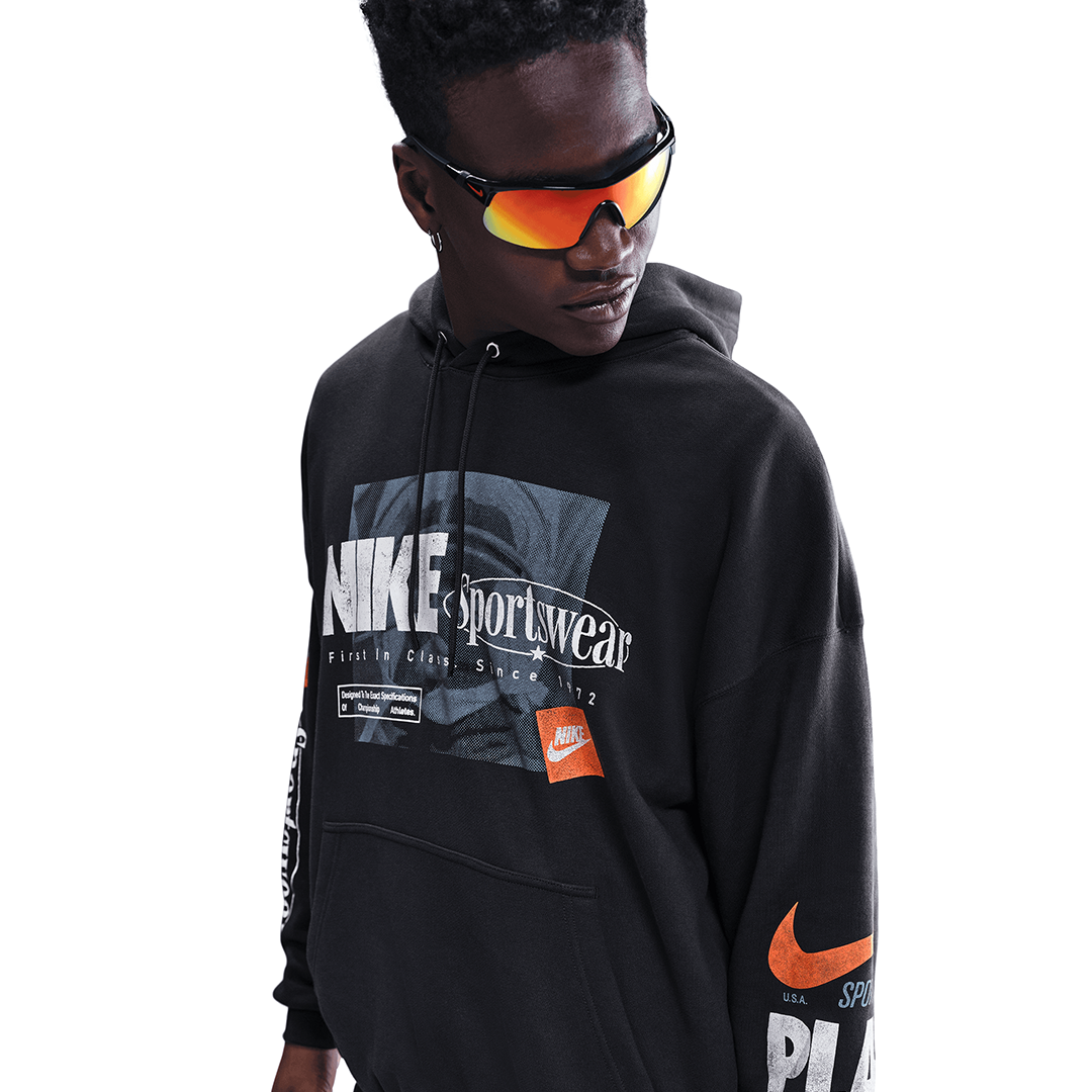 Nike Oversized French Terry Hoodie – 'Off Noir' – Kicks Lounge