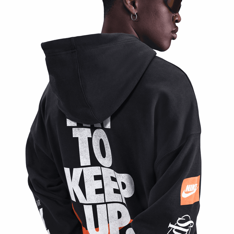 Nike Oversized French Terry Hoodie - 'Off Noir'