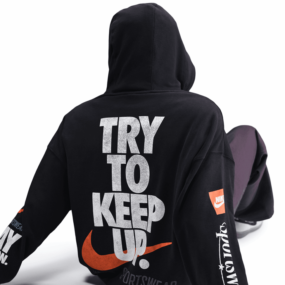 Nike Oversized French Terry Hoodie - 'Off Noir'