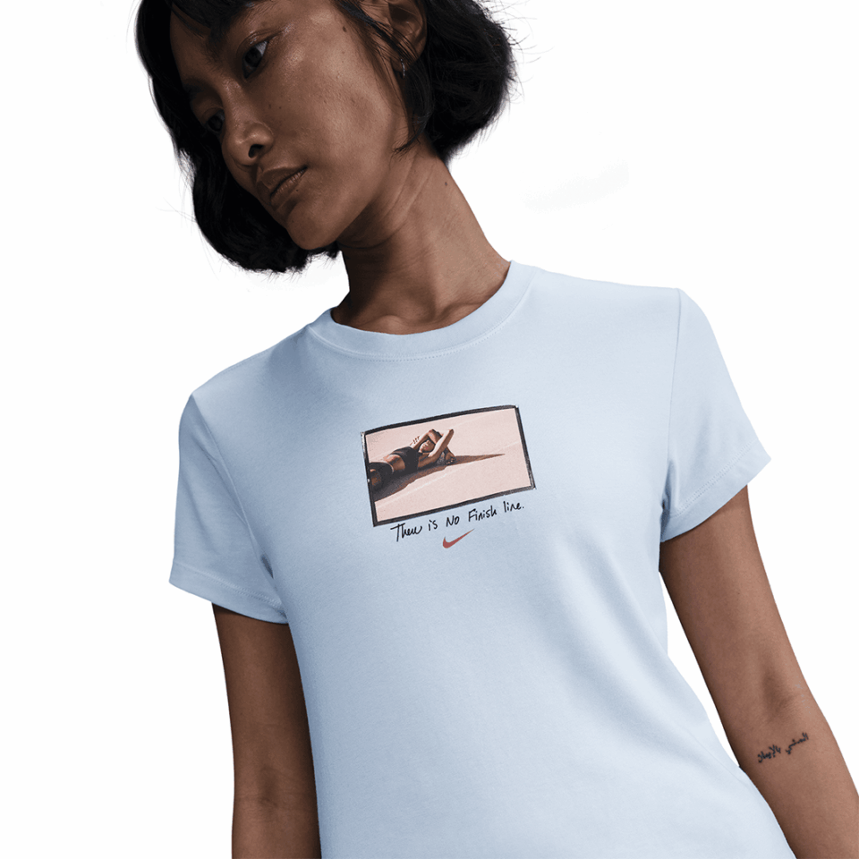 WMNS Nike Chill Knit Slim Cropped Tee - 'Blue Tint/Blue Tint'
