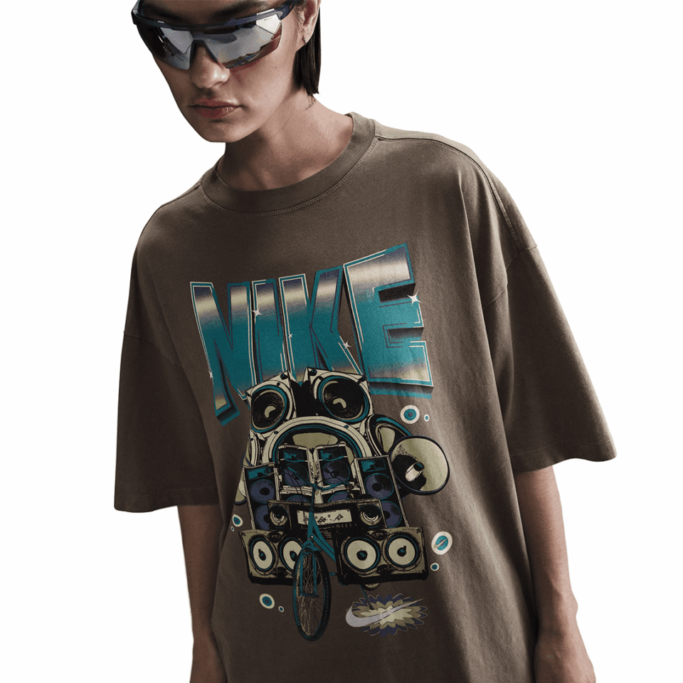 WMNS Nike Oversized Tee - 'Mink Brown'