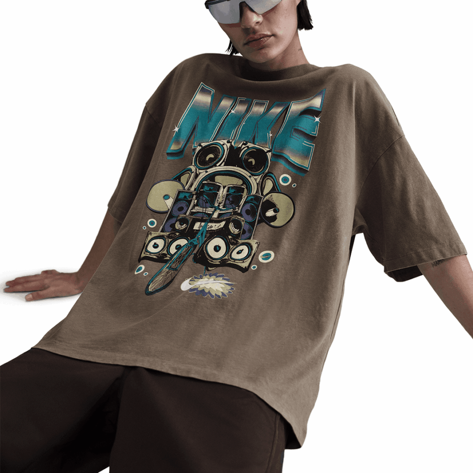 WMNS Nike Oversized Tee - 'Mink Brown'