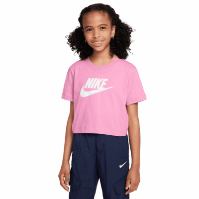 Kids Nike Cropped Tee - 'Magic Flamingo'