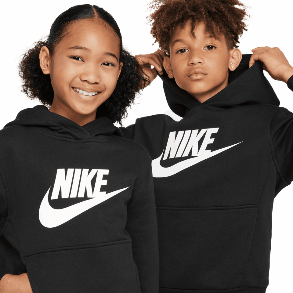 Kids Nike Hoodie - 'Black/White'