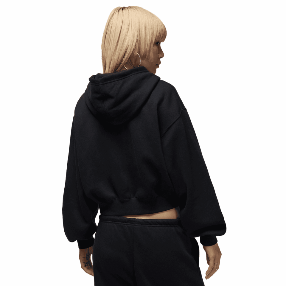 WMNS Jordan Zip Crop Top - 'Black/White'