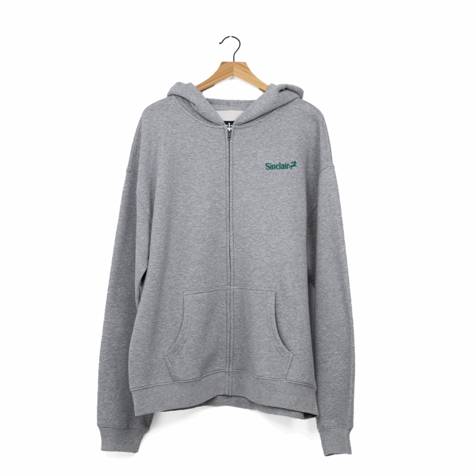 Sinclair Zip Essential Hoodie - 'Heather Grey'