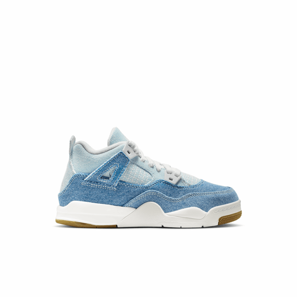 PS Air Jordan 4 TEX - 'Sail/Worn Blue/Metallic Gold'