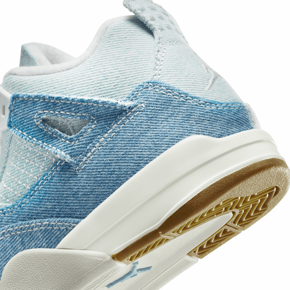 PS Air Jordan 4 TEX - 'Sail/Worn Blue/Metallic Gold'