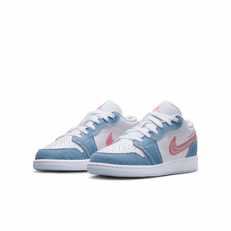 GS Air Jordan 1 Low SE - 'Cobalt Bliss/Pink Glow'
