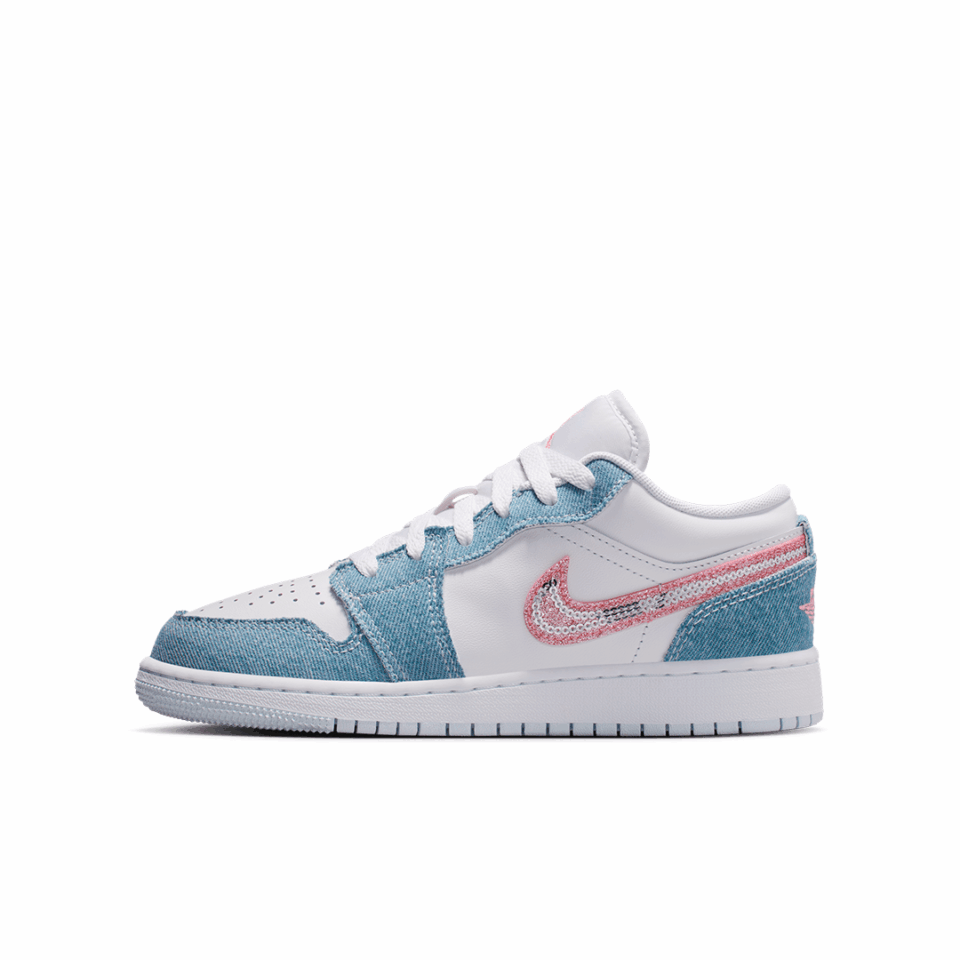GS Air Jordan 1 Low SE - 'Cobalt Bliss/Pink Glow'