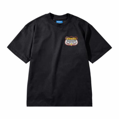Market Smiley Burnt Rubber Tee - 'Pirate Black'