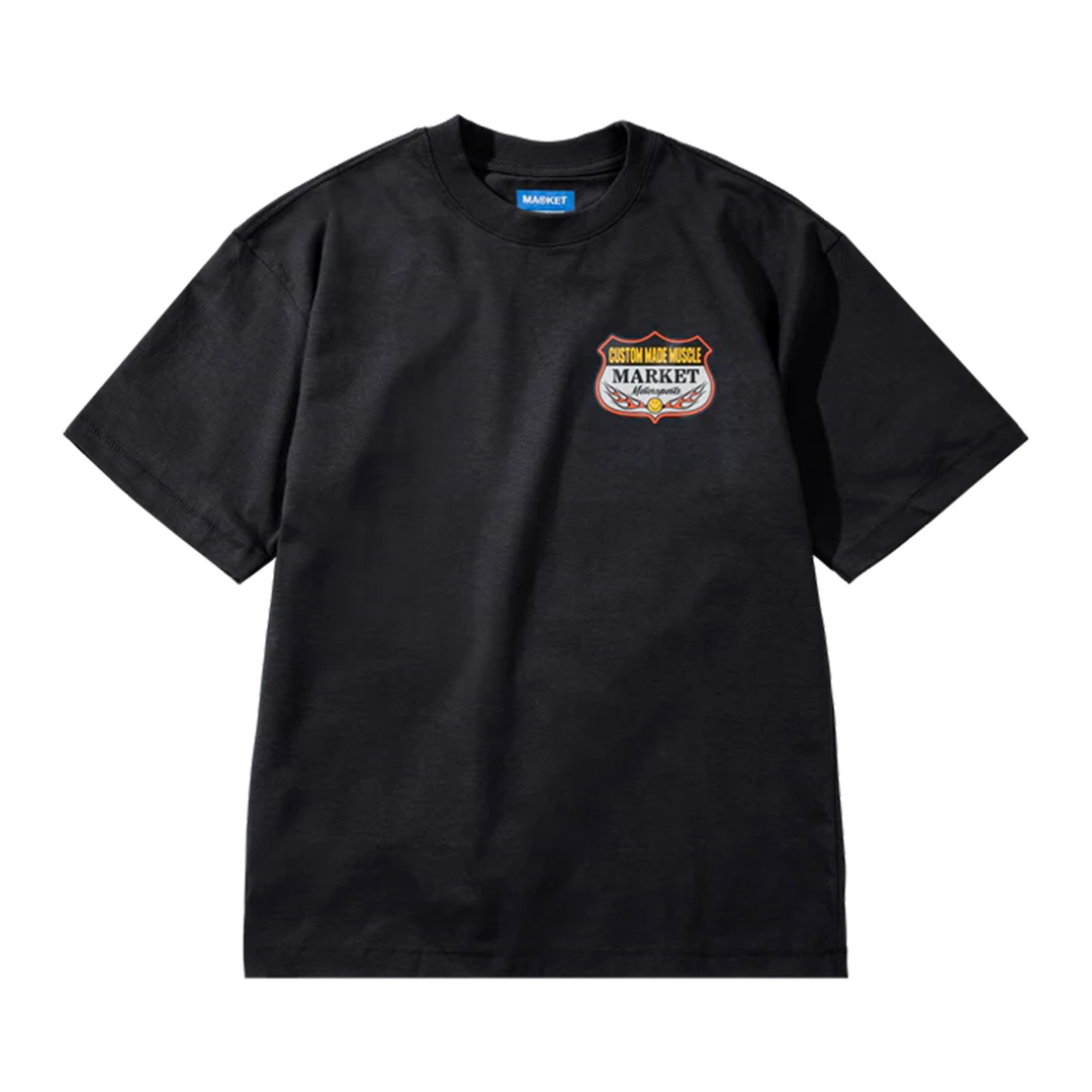 Market Smiley Burnt Rubber Tee - 'Pirate Black'