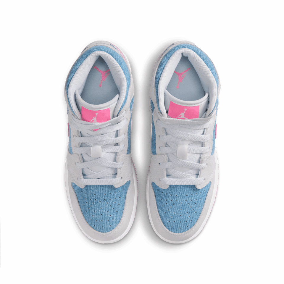 GS Air Jordan 1 Mid SE - 'Cobalt Bliss/Pink Glow'
