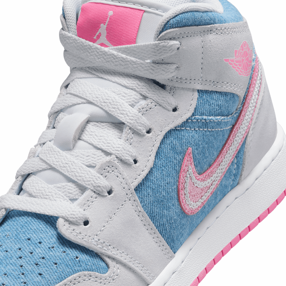 GS Air Jordan 1 Mid SE - 'Cobalt Bliss/Pink Glow'