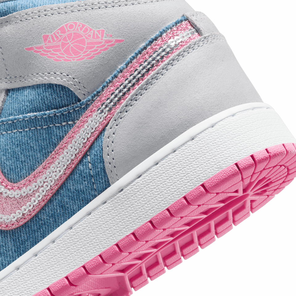 GS Air Jordan 1 Mid SE - 'Cobalt Bliss/Pink Glow'