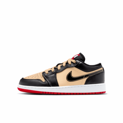 GS Air Jordan 1 Low SE - 'Sesame/Black'