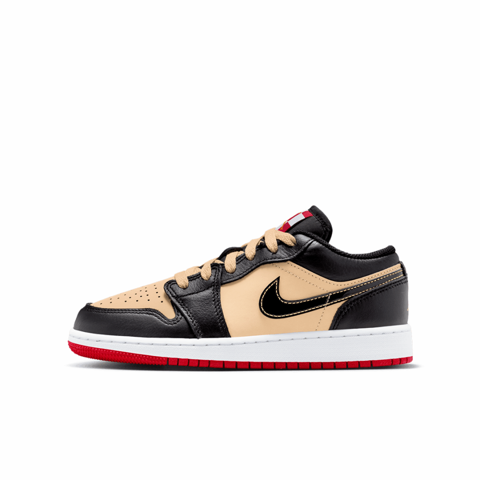 GS Air Jordan 1 Low SE - 'Sesame/Black'