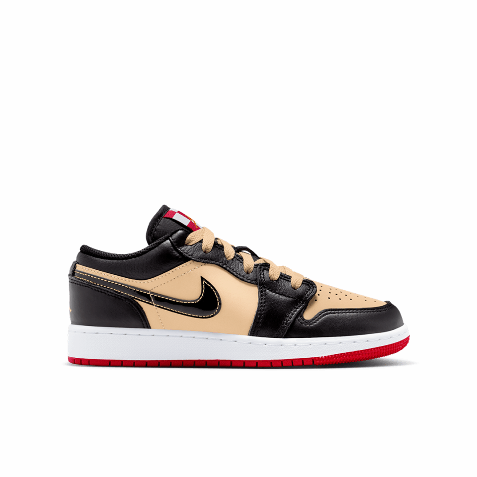 GS Air Jordan 1 Low SE - 'Sesame/Black'