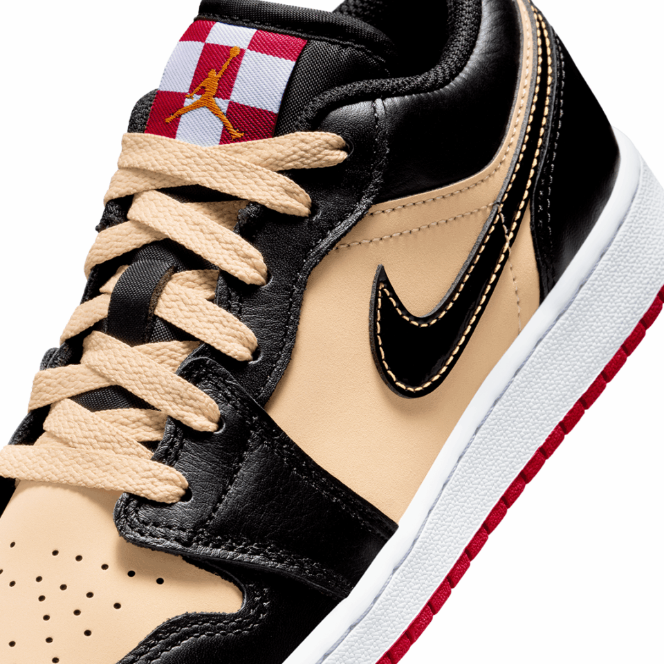 GS Air Jordan 1 Low SE - 'Sesame/Black'