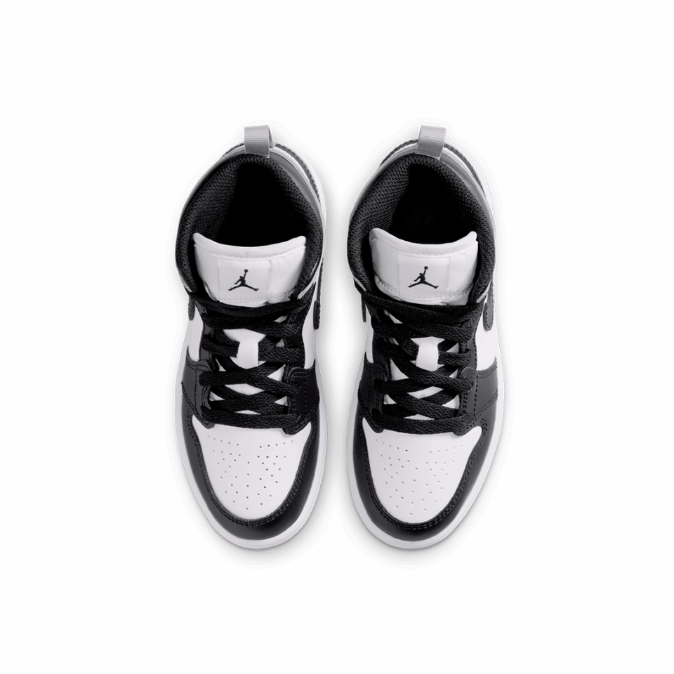 PS Air Jordan 1 Mid - 'White/Black'