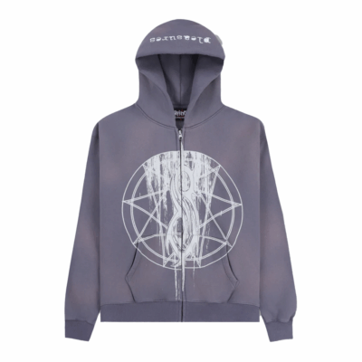 Pleasures Nonagram Zip Hoodie - 'Smoke'
