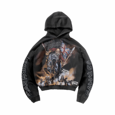 Represent Iron Maiden X Steed Hoodie - 'Stained Black'