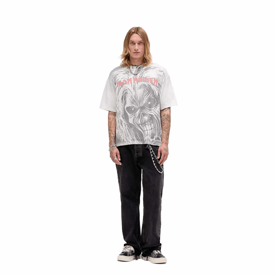 Represent Iron Maiden X Killers Tee - 'Flat White'