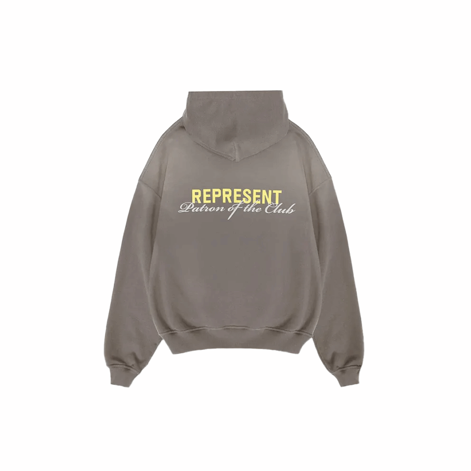 Represent Patron Of The Club Hoodie - 'Washed Olive'