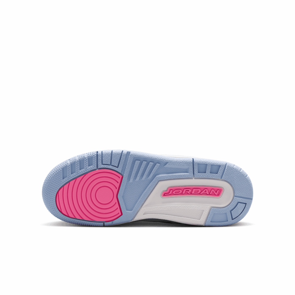 GS Air Jordan 3 - 'White/Pink Glow/Cobalt Bliss'