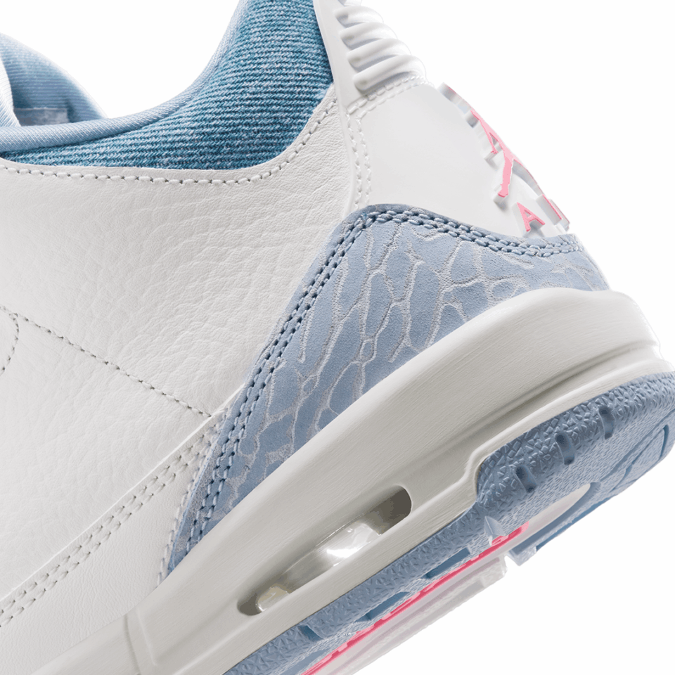 GS Air Jordan 3 - 'White/Pink Glow/Cobalt Bliss'