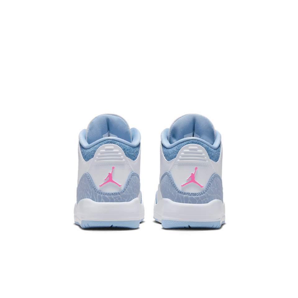 PS Air Jordan 3 - 'White/Pink Glow/Cobalt Bliss'