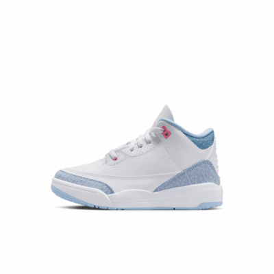 PS Air Jordan 3 - 'White/Pink Glow/Cobalt Bliss'