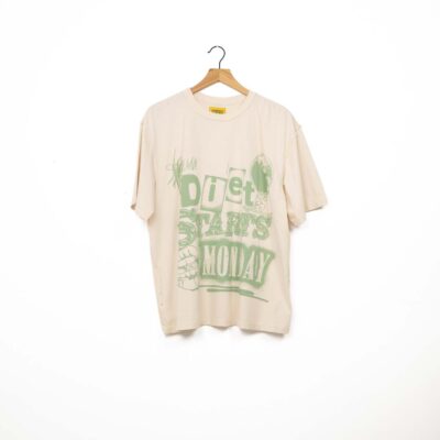 Diet Starts Monday Spray Paint Tee - 'Antique White/Sage'
