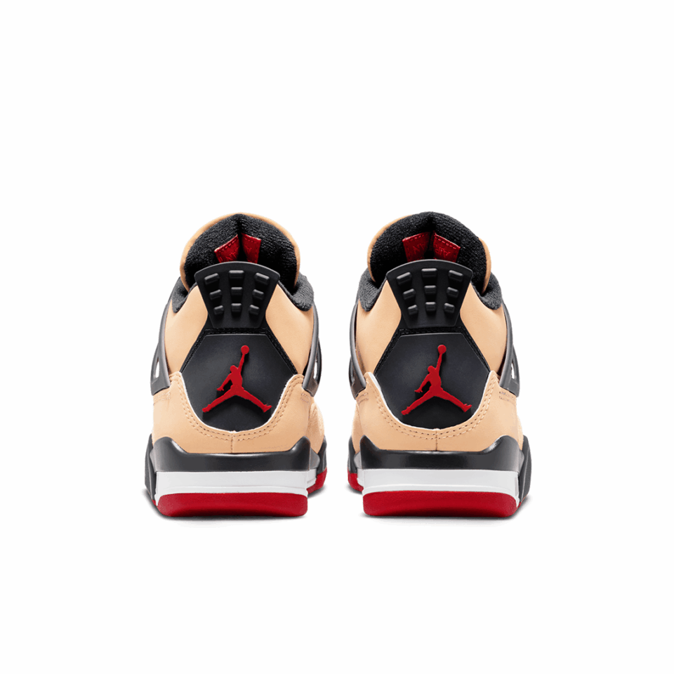 GS Air Jordan 4 - 'Sesame/Fire Red'