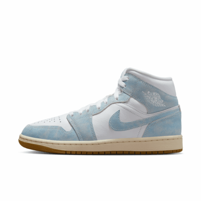 WMNS Air Jordan 1 Mid SE - 'White/Worn Blue'