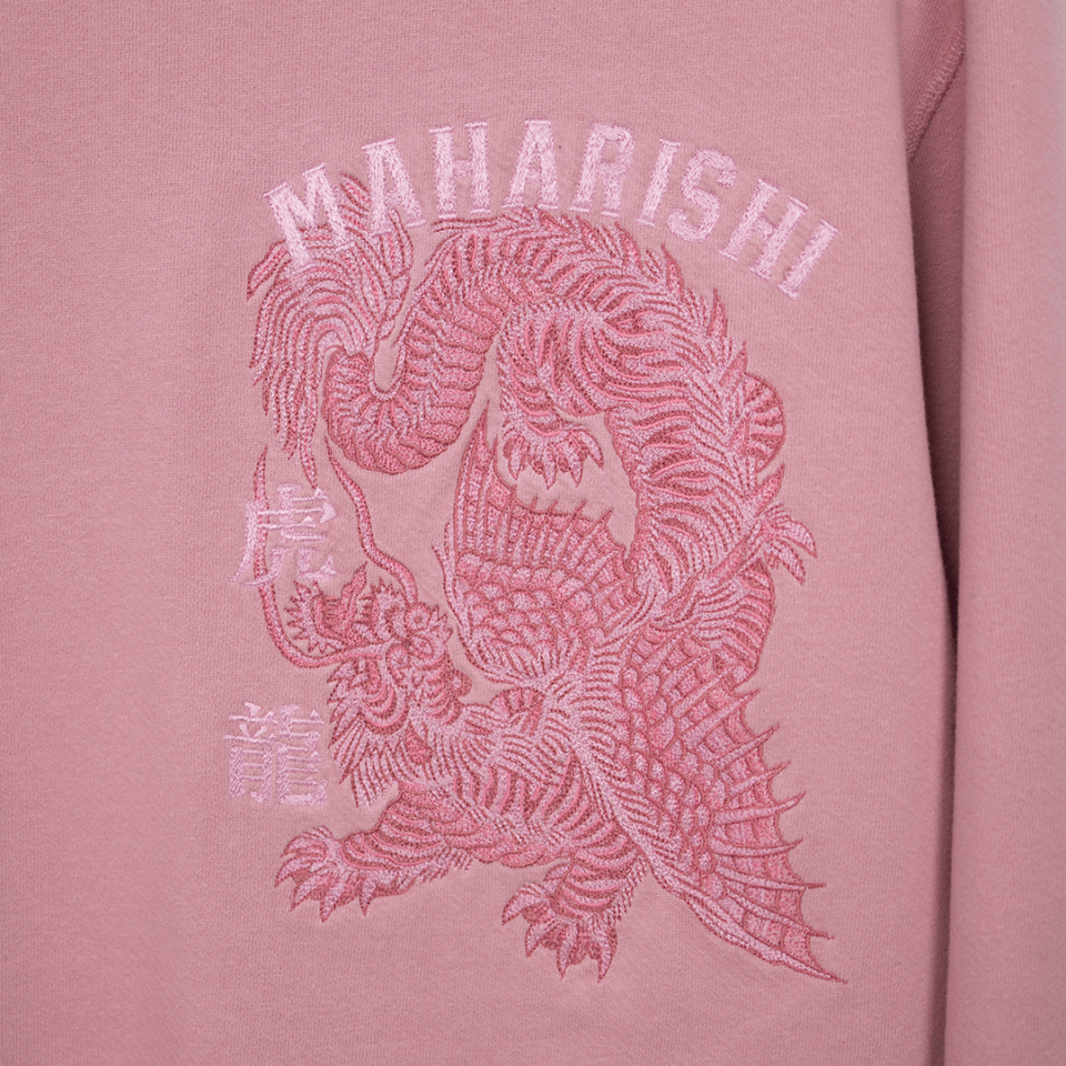 Maharishi Men Tiger Dragon Tour Crew Pink